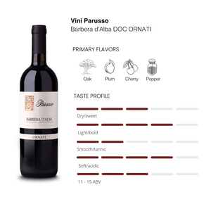 Vini Parusso Barbera d'Alba DOC ORNATI 2022